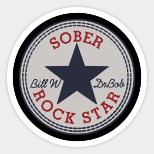 Sober Rock Star  - Alcoholism Gifts Sponsor Sticker